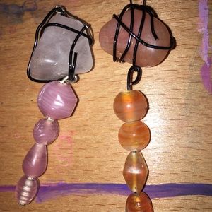 Handmade rock earrings